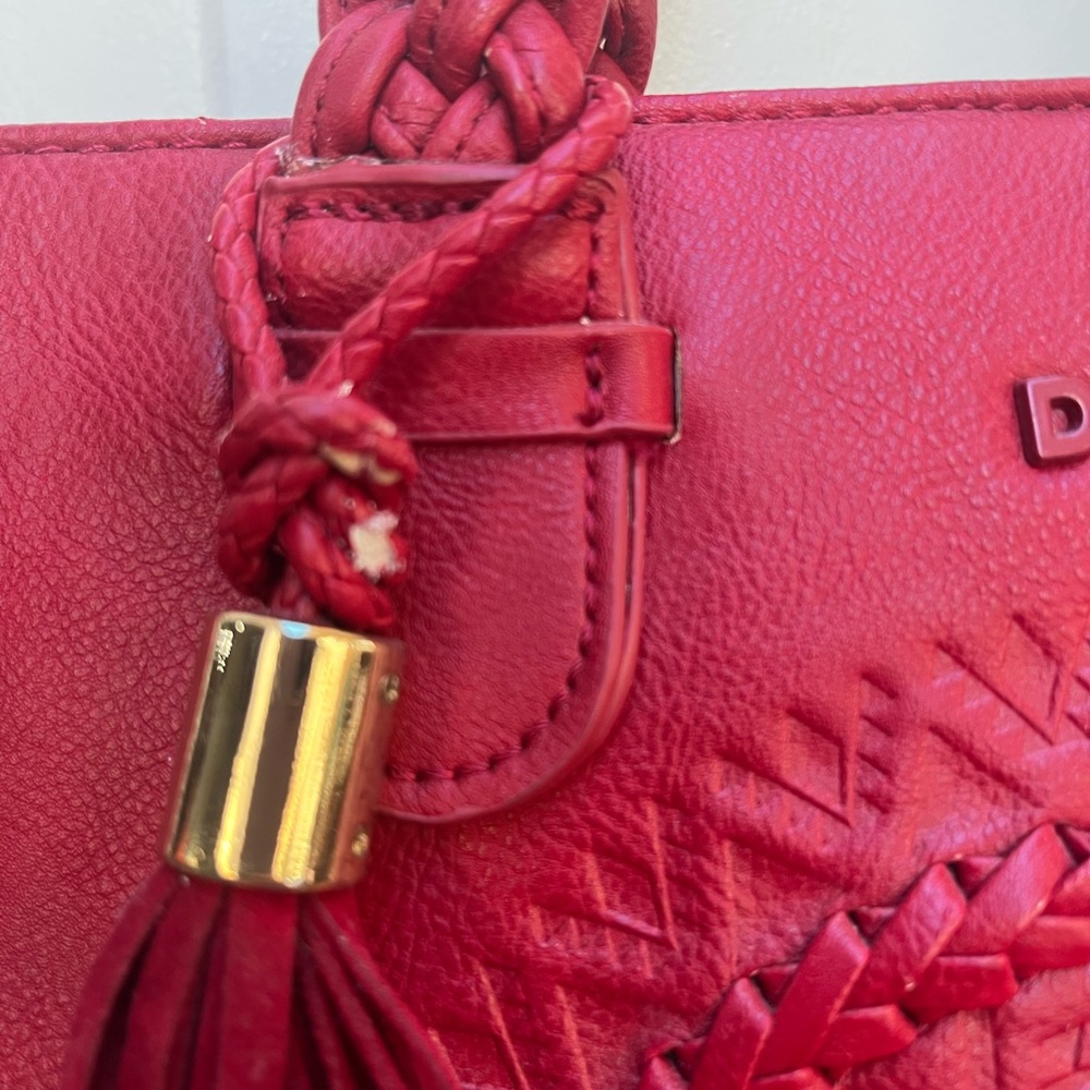 Desigual Red Embroidered Bandana Shoulder Bag - Picture 7 of 7